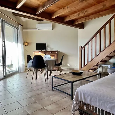 2 Pieces Mezzanine 4 Couchages Sur Ar090-010 Apartament Argelès-sur-Mer